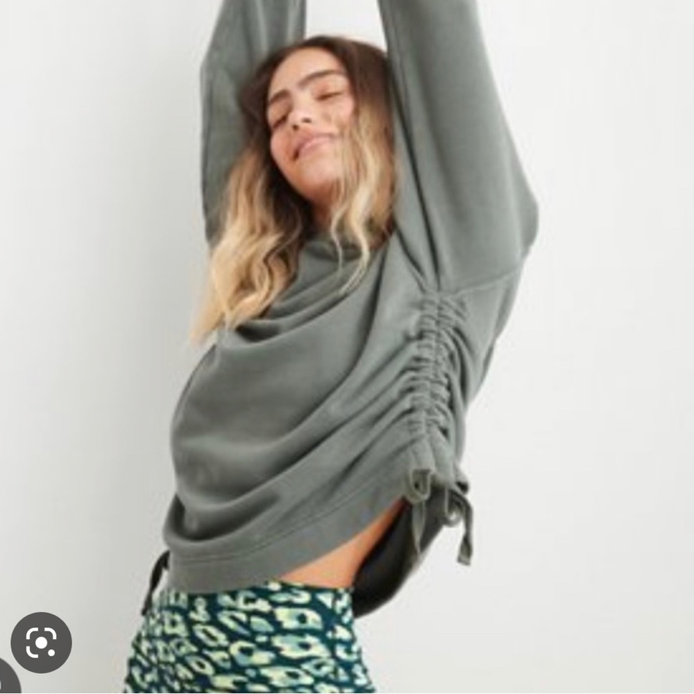 Aerie Side Ruched Hoodie! WORN ONCE!